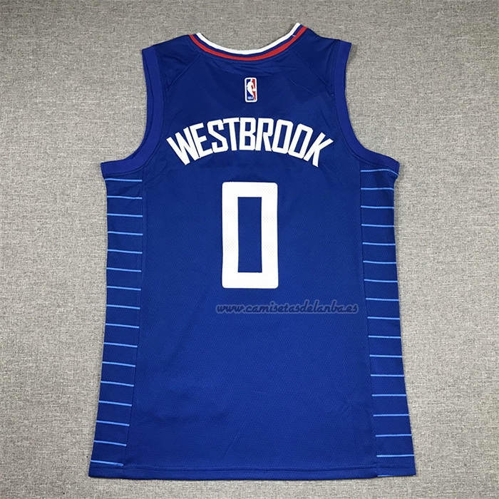 Camiseta Los Angeles Clippers Russell Westbrook NO 0 Icon 2022-23 Azul